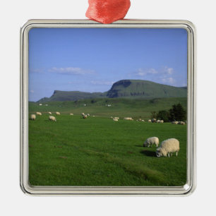 Die Quiraing-Berge, Insel Skye, Highlands, Silbernes Ornament