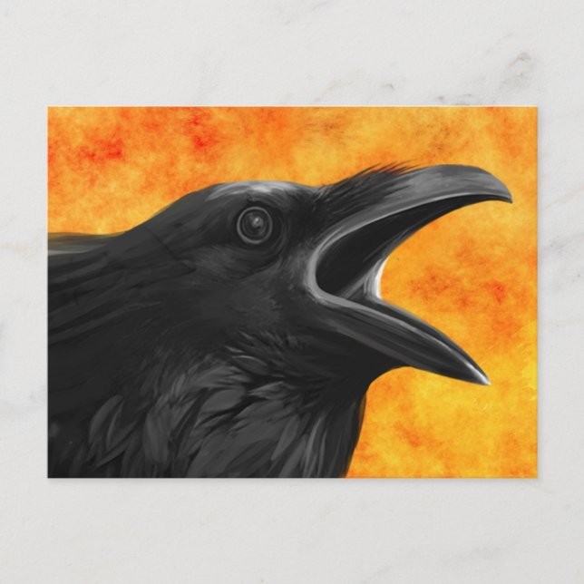 Die Rabe-Postkarte Postkarte (Vorderseite)