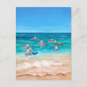 Die Race Beach Postcard Postkarte