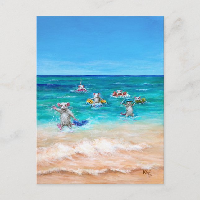 Die Race Beach Postcard Postkarte (Vorderseite)