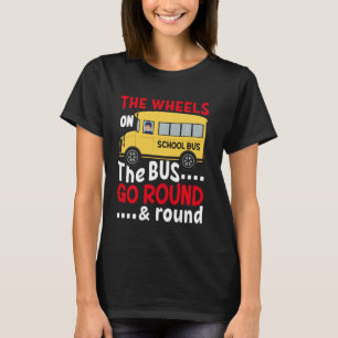 Die RÄDER auf den BUS-Kleinkinderjungs lustig T-Shirt