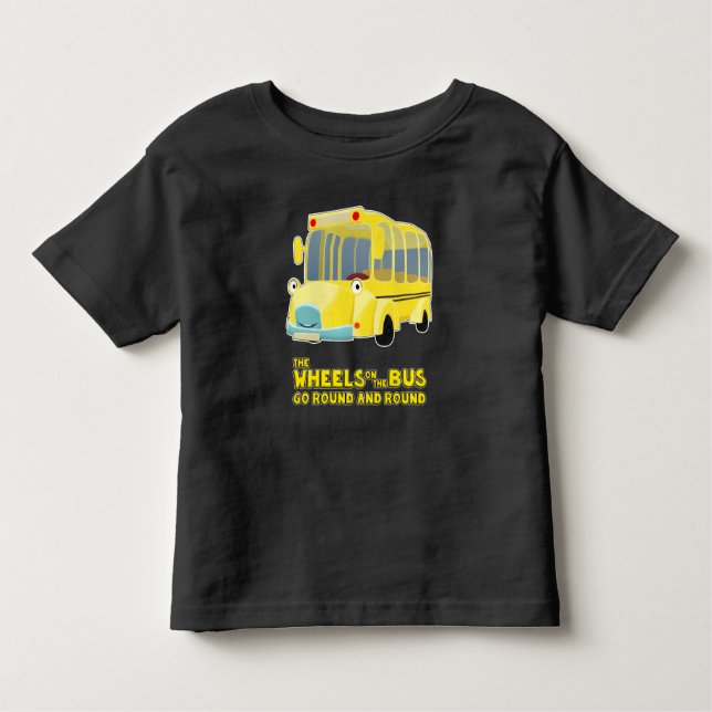 Die Räder des Busses fahren raus und runden Kleinkind T-shirt (Vorderseite)
