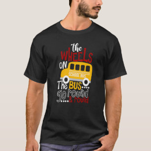 Die Räder des Busses gehen zurück zur Schule, aber T-Shirt