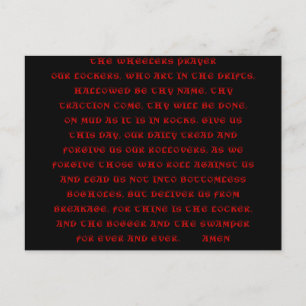 DIE RÄDER-PRAYER-Postkarte Postkarte