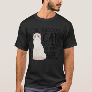 Die Ragdoll-Katze ist eine flauschige schlaffe Lie T-Shirt