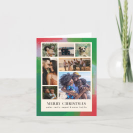 Die Rahmen sind grün und rot gestrichen und das si Feiertagskarte