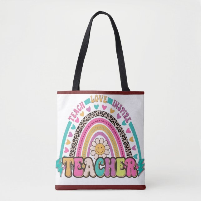 Die Rainbow-Tasche "Der beste Lehrer der Welt" (Vorderseite)