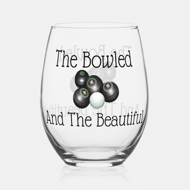 Die Rasenbowls und die schönen, Weinglas Ohne Stiel (Vorderseite)