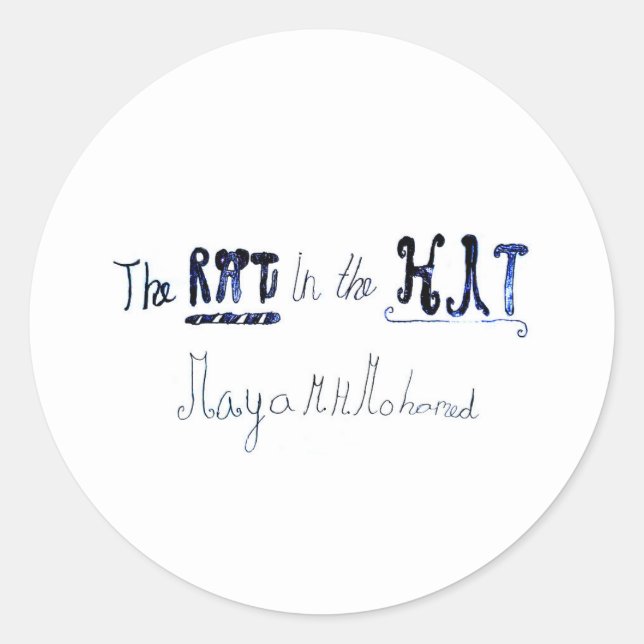 Die RAT im HAT Runder Aufkleber (Vorderseite)