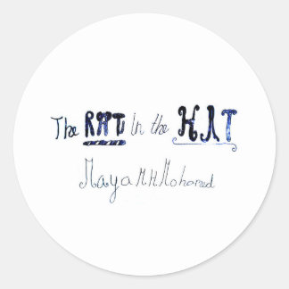 Die RAT im HAT Runder Aufkleber