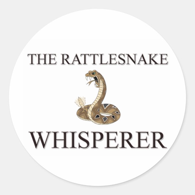 Die Rattlesnake Whisperer Runder Aufkleber (Vorderseite)