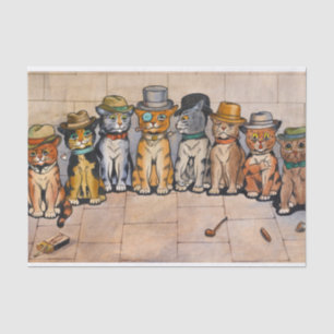 Die Rauchkatzen von Louis Wain Seidenpapier
