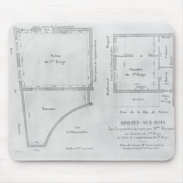 Die Räume von Madame Recamier Mousepad (Vorne)