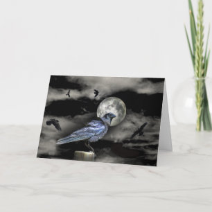 Die Raven Edgar Allen Poe Halloween Card Karte