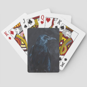 Die Raven spielen Karten Spielkarten