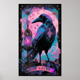 Die Raven-Tarot-Karte ist ein Hexenposter Poster