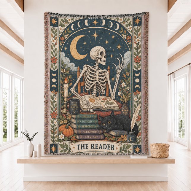 Die Reader Tarot Card Woven Decke  (Von Creator hochgeladen)