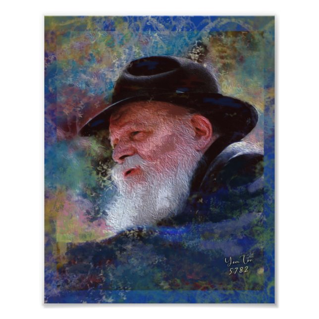 Die Rebbe Menachem Schneerson Art Fotodruck (Vorne)