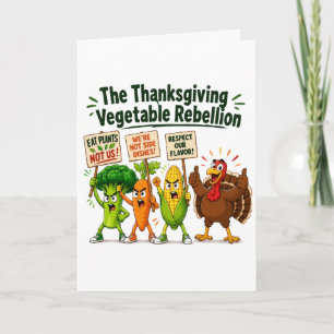 Die Rebellion der Thanksgiving-Gemüse Feiertagskarte