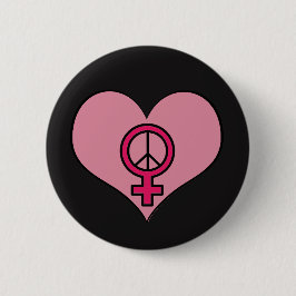Die Recht-Protest-Herz-feministischer runder Knopf Button