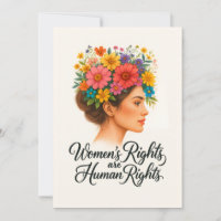 Die Rechte der Frau sind Menschenrechte und floral