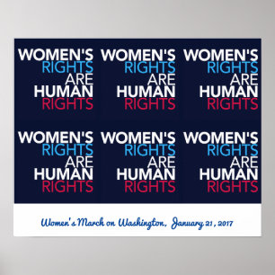 Die Rechte der Frauen - März auf Washington-Plakat Poster