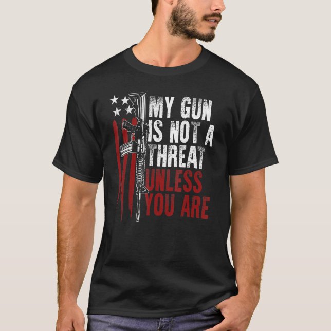 Die Rechte der US-amerikanischen Flaggenwaffe mein T-Shirt (Vorderseite)