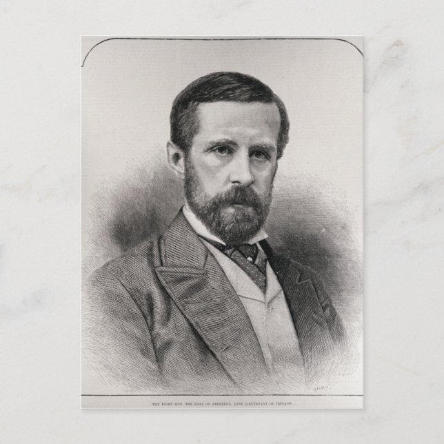 Die Rechte Hon. Der Earl of Aberdeen Postkarte (Vorderseite)