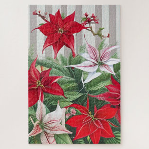 Die Red Amaryllis und Poinsettia Hybriden Puzzle