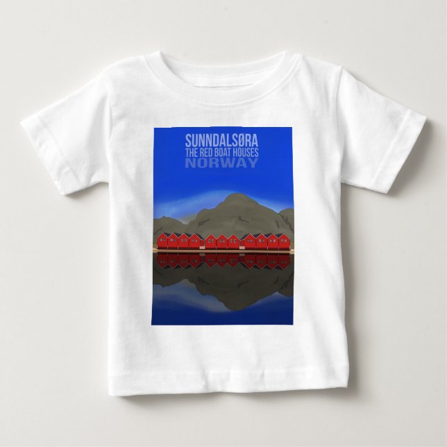 Die Red Boat Houses Sunndalsøra Norwegen Baby T-shirt (Vorderseite)