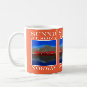 Die Red Boat Houses Sunndalsøra Norwegen Kaffeetasse