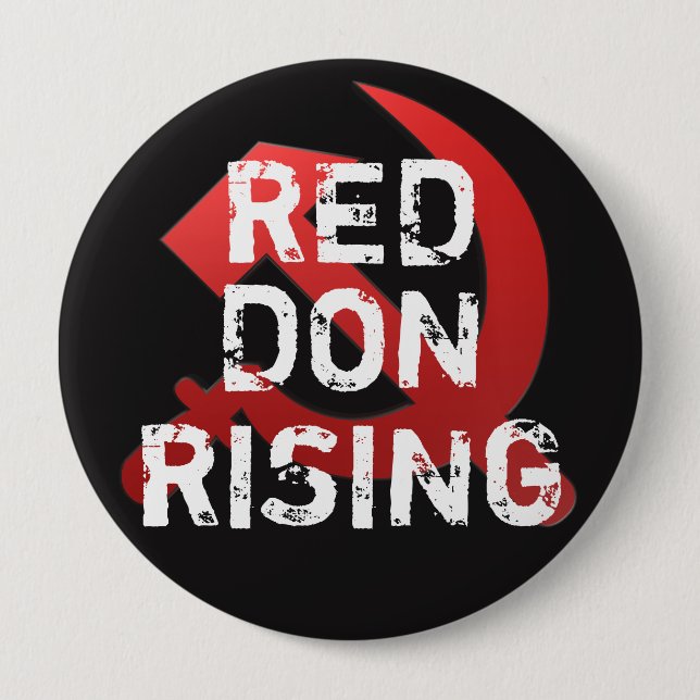 Die "Red Don Rising" mit der russischen Sichel Button (Vorderseite)