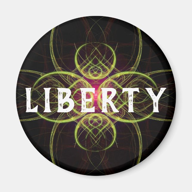 Die Red Medallion Liberty oder Ihr Name Magnet (Vorne)