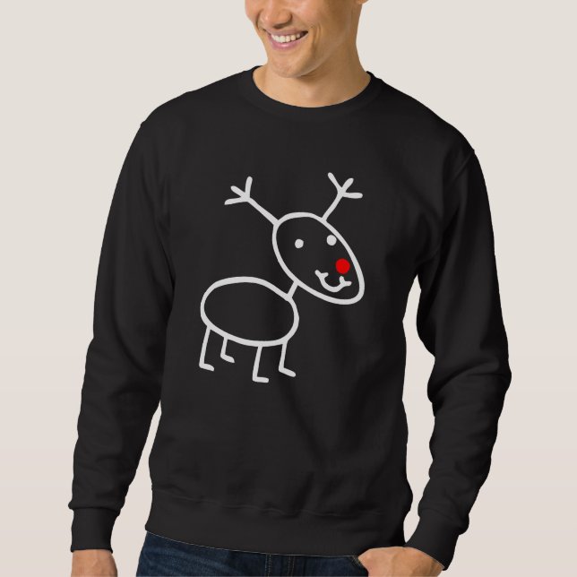 Die Red Nosed Rudolph Ugly Weihnachten Sweatshirt (Vorderseite)