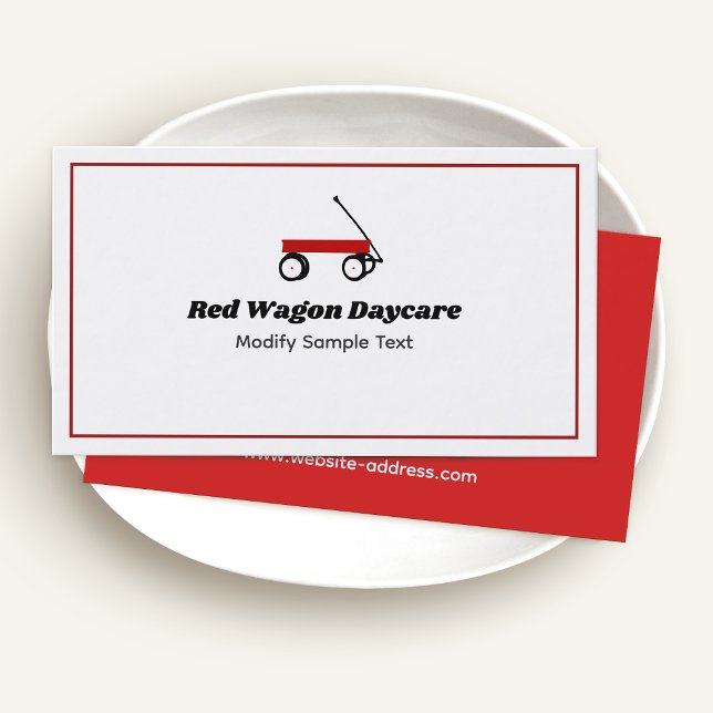 Die Red Wagon Business Card für Kinder Visitenkarte (Von Creator hochgeladen)