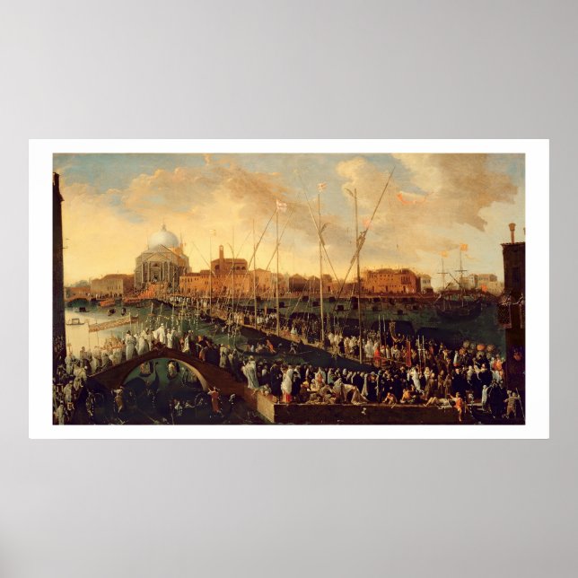 Die Redentore-Prozession (Öl auf Leinwand) Poster (Vorne)