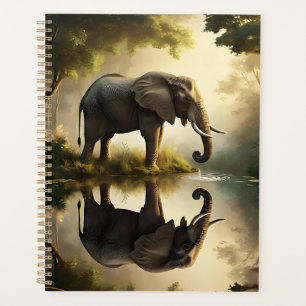 Die Reflektion eines Elefanten Planer