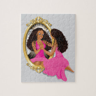 Die Reflexions-Rosa der Frau Puzzle