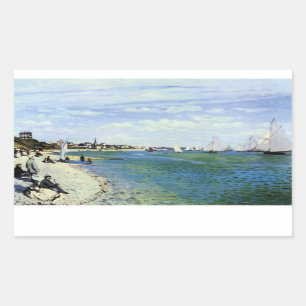 Die Regatta in Saint-Adresse Rechteckiger Aufkleber