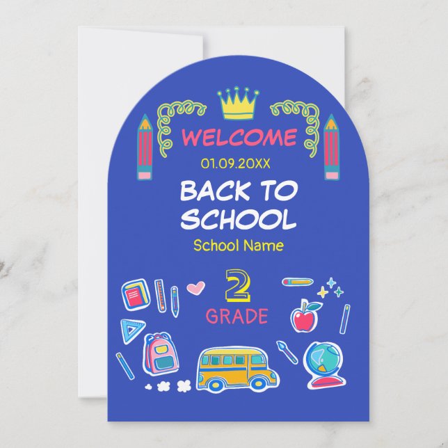 Die Regel des coolen lassenden der Schule in zweit Einladung (Vorderseite)