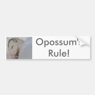 Die Regel des Opossums! Autoaufkleber