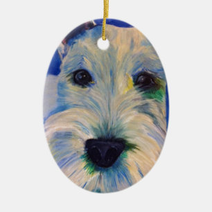 Die REGEL des weißen Schnauzers! Keramik Ornament