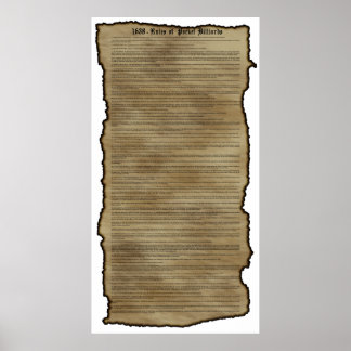 Die Regeln für den Pool Poster