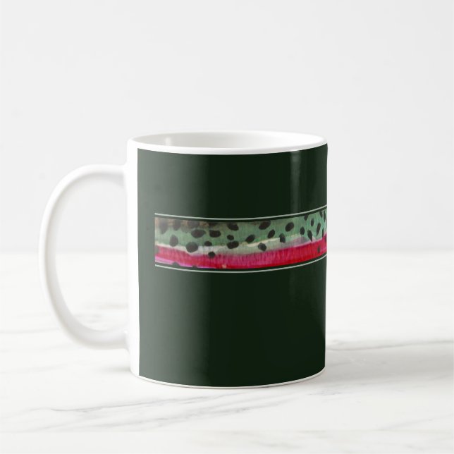 Die Regenbogenforelle der Haut Tasse (Links)
