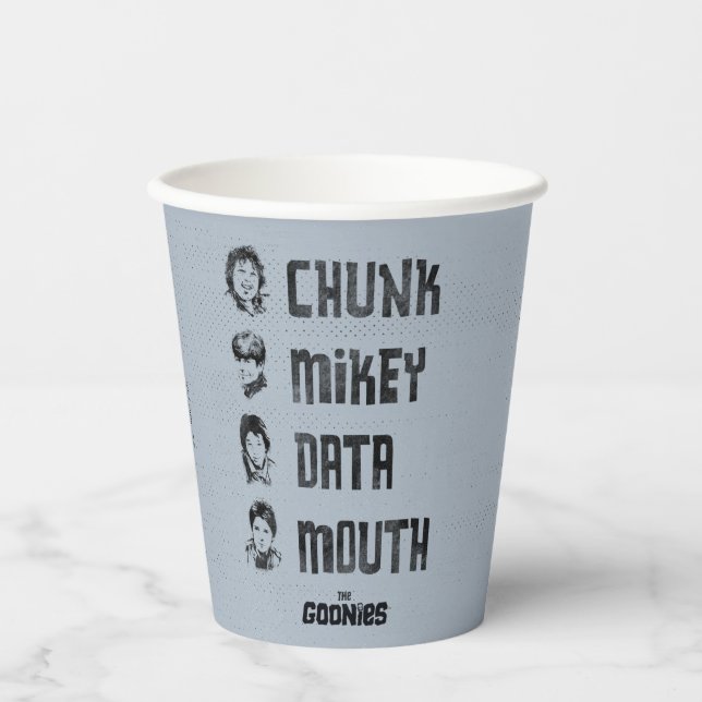 Die Regierungen | Chunk, Mikey, Data, Mund Pappbecher (Vorderseite)