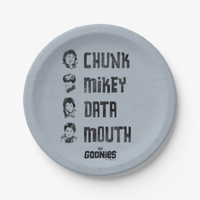 Die Regierungen | Chunk, Mikey, Data, Mund Pappteller (Vorderseite)