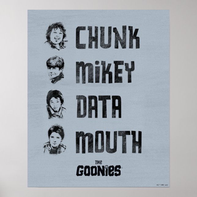 Die Regierungen | Chunk, Mikey, Data, Mund Poster (Vorne)