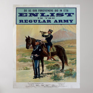 Die reguläre Armee einberufen Poster