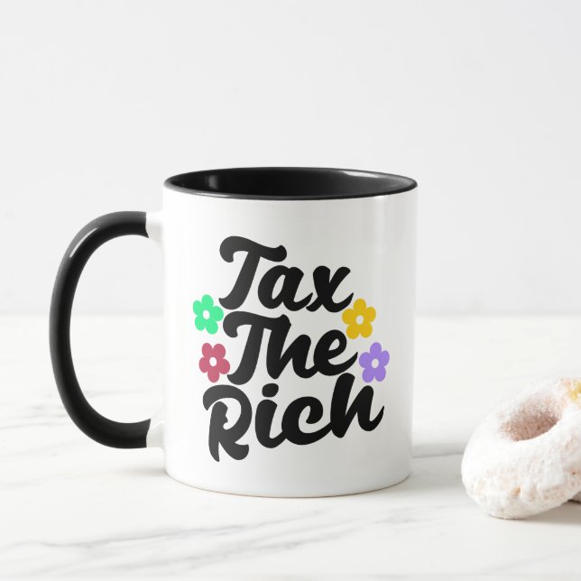 Die Reichen besteuern - kapitalfeindlich Tasse (Mit Donut)