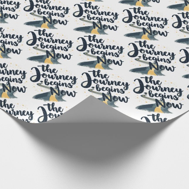 Die Reise beginnt jetzt Geschenkpapier (Ecke)